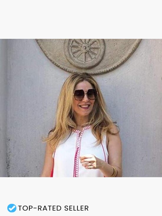 Women Large Hexagon Sunglasses Oversized Geometric Frame UV400